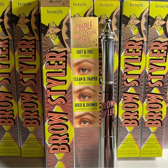 NIB Benefit Brow Styler w/ Wax Pencil and Powder Dual Ended Warm Golden Blonde 2 - Picture 6 of 12
